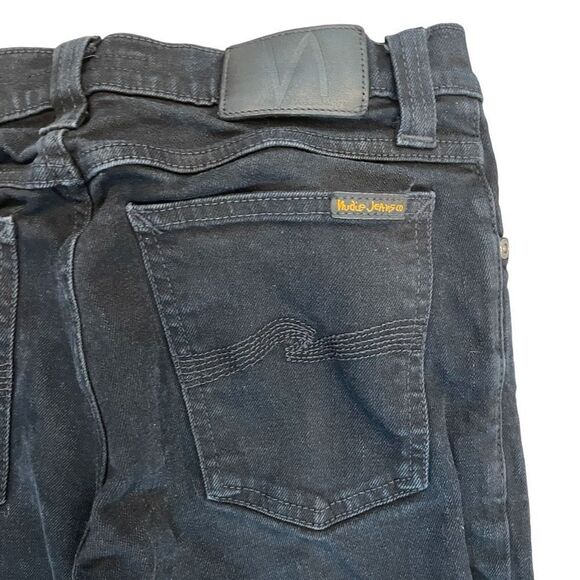 NUDIE Jeans Tight Long John Organic Black Black N619 27x32 HEMMED - Picture 1 of 11